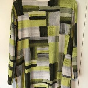 JM Collection Tops - JM Collection by Macy’s gray & lime tunic JM Collection Tops - JM Collection by Macy’s gray & lime tunic
